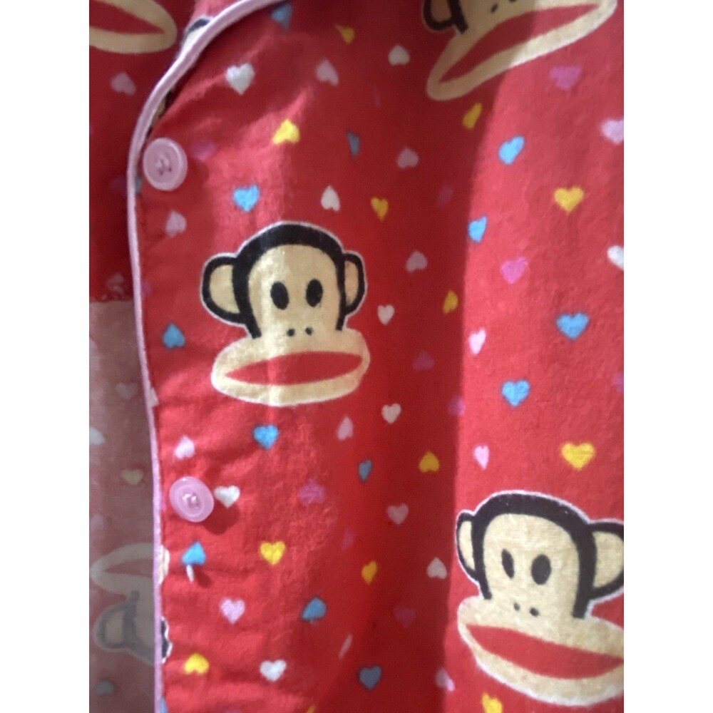 Paul Frank Pajama Set Signature Monkey Red Vintage Y2K Adult Women’s XL - Picture 6 of 16